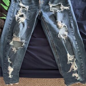 Distressed Blue Jeans for Women